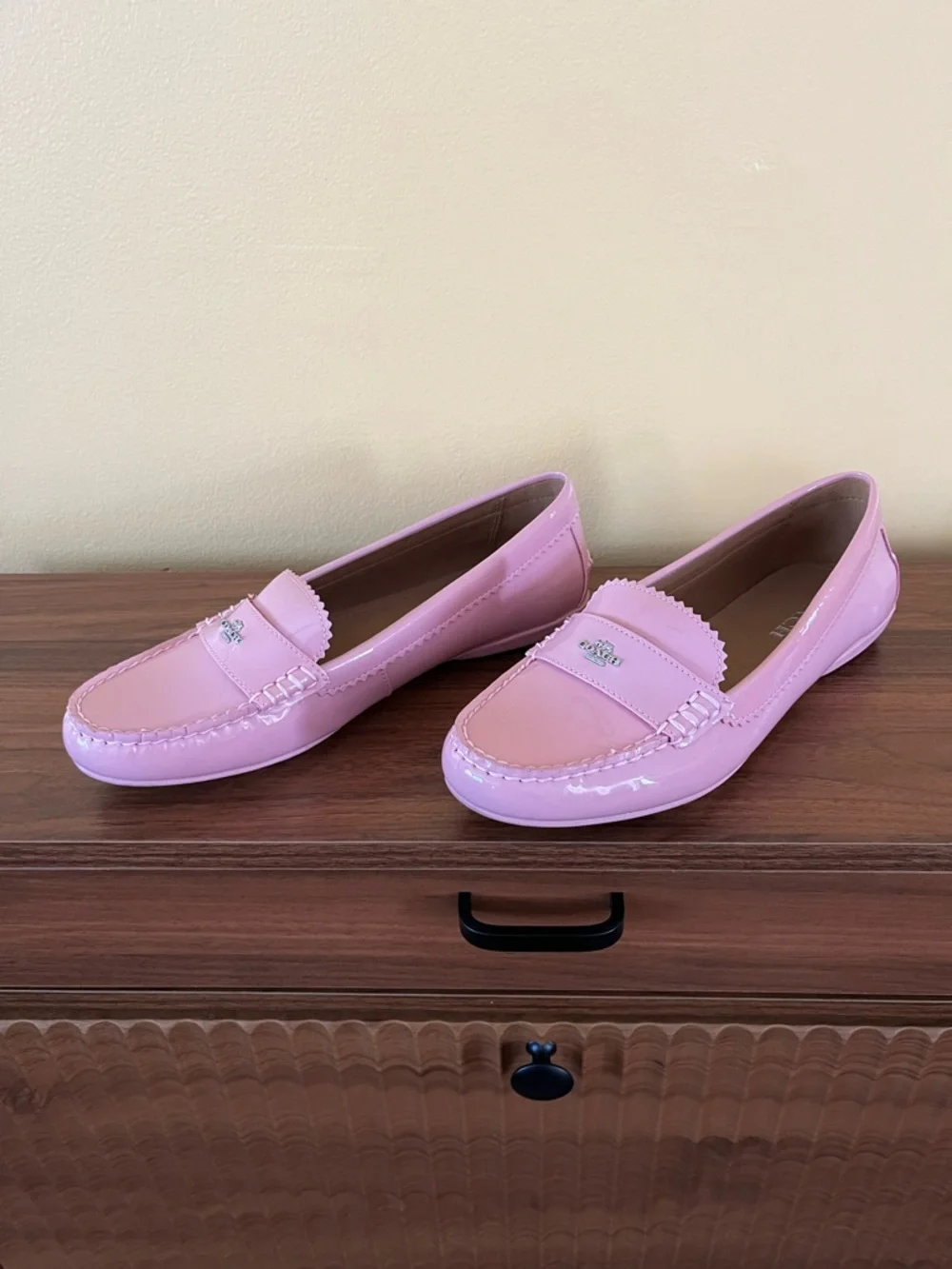 Coach Glossy Pink Loafers - Picture 4 of 11